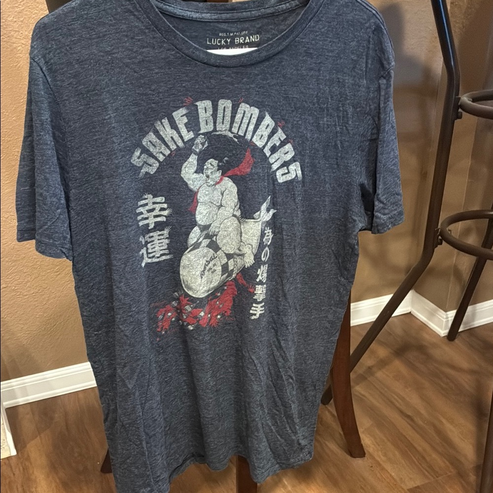 Lucky Brand Blue Short Sleeve Tee Vintage Style
